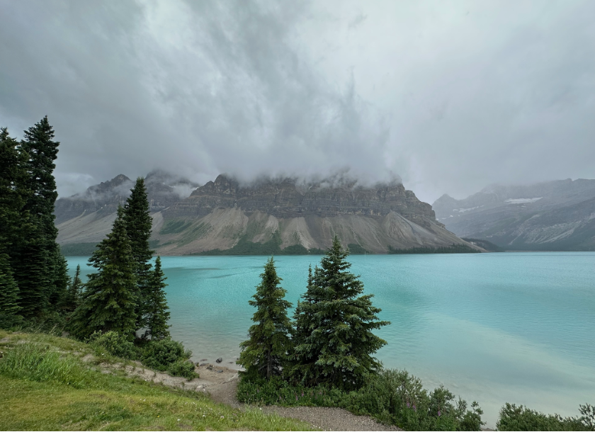 mountain peak surrounded by clouds